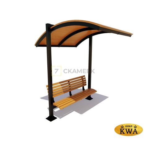 Скамейка с теневым навесом «Воронеж» (лиственница)