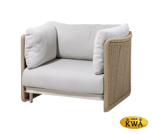 "Аликанте" кресло из искусственного ротанга, цвет соломенный