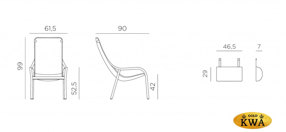 Лаунж-кресло пластиковое с подушкой