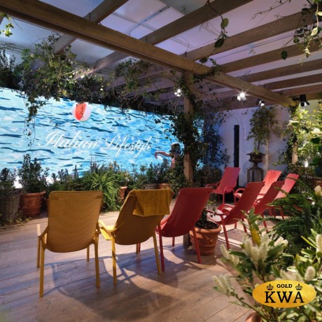 Лаунж-кресло пластиковое с подушкой