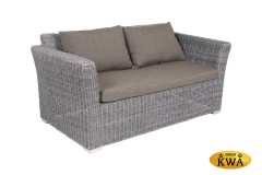"Капучино" диван из искусственного ротанга двухместный, цвет графит