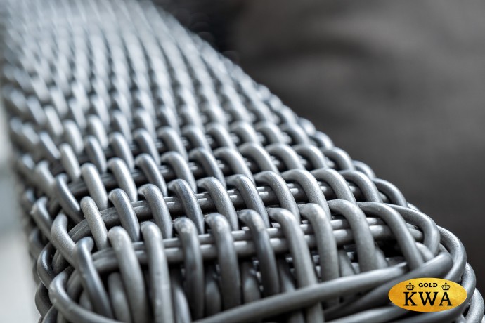 "Капучино" диван из искусственного ротанга двухместный, цвет графит