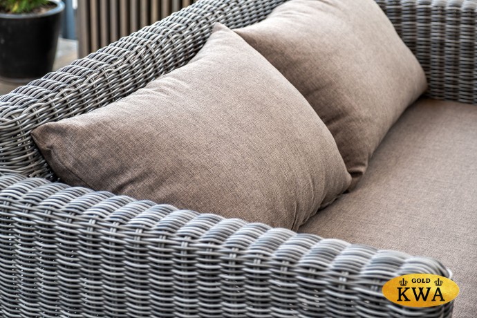 "Капучино" диван из искусственного ротанга двухместный, цвет графит