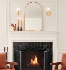 Arch M Gold Зеркало в тонкой раме Smal