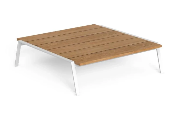 Журнальный стол Коттедж 120×120 каркас белый