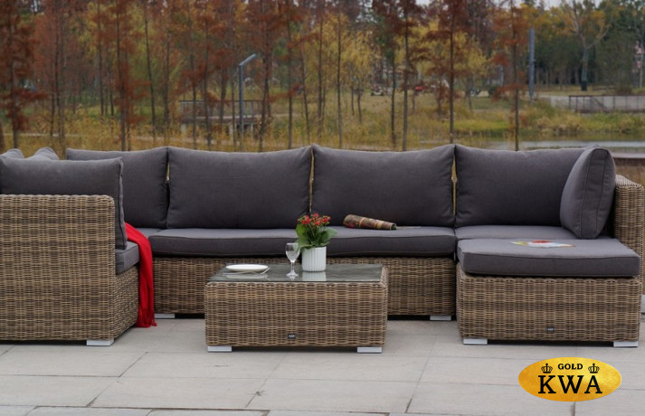 "Лунго" журнальный столик плетеный, цвет соломенный