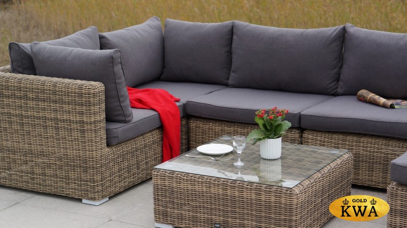 "Лунго" журнальный столик плетеный, цвет соломенный