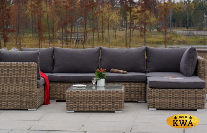 "Лунго" журнальный столик плетеный, цвет соломенный