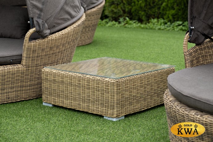 "Лунго" журнальный столик плетеный, цвет соломенный