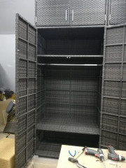 Шкаф садовый уличный плетеный 290х240