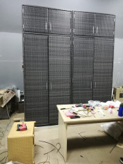 Шкаф садовый уличный плетеный 290х240