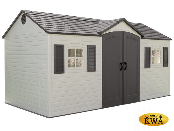 Усиленный пластиковый сарай-хозблок LifeTime 15х8