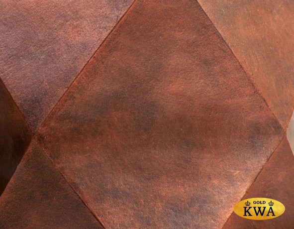 Кашпо TREEZ ERGO Rombo Низкая чаша-многогранник Состаренная медь д-41, в-21 см