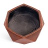 Кашпо TREEZ ERGO Rombo Низкая чаша-многогранник Состаренная медь д-41, в-21 см