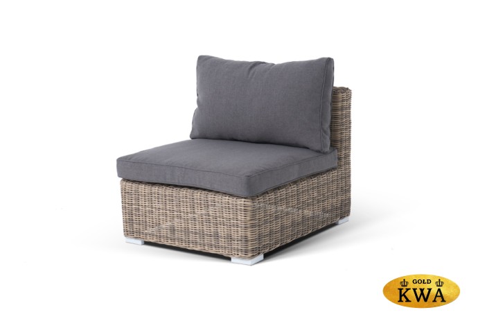 "Лунго" трансформирующийся диван из искусственного ротанга, цвет соломенный