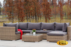 &quot;Лунго&quot; трансформирующийся диван из искусственного ротанга, цвет соломенный