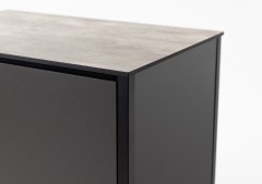 Шкаф напольный Lounge D-03, 90 см, черный/серый каспий