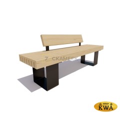 Скамейка «Ростов» со спинкой