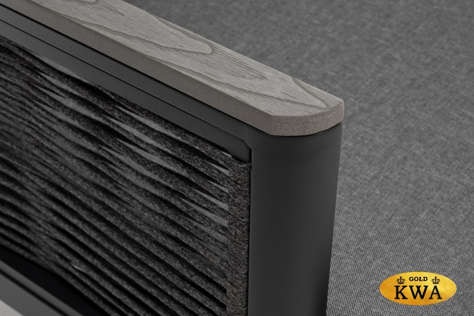 "Париж" угловой модульный диван, каркас из алюминия, цвет серый