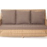 "Гляссе" диван трехместный из искусственного ротанга, цвет соломенный