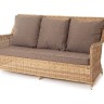 "Гляссе" диван трехместный из искусственного ротанга, цвет соломенный