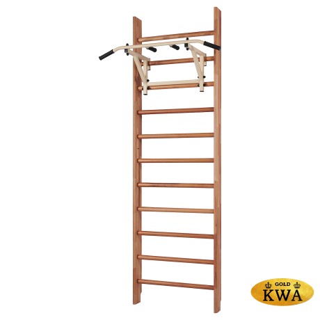 Шведская стенка деревянная из ламельного бука - БУК СТАНДАРТ - Т (стенка + турник навесной)