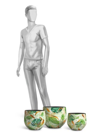 Кашпо TREEZ Effectory Savage Garden Дизайн-ваза Botanical в-43 см, д-26 см