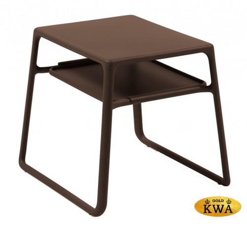 Шезлонг-лежак пластиковый со столиком