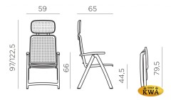 Кресло пластиковое складное Nardi Acquamarina