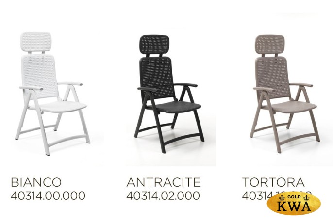 Кресло пластиковое складное Nardi Acquamarina