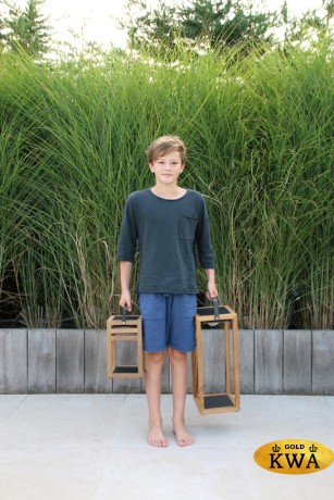 Sala 24см Лампа антрацит/натуральный, тик