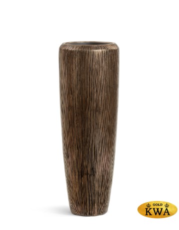 Кашпо TREEZ Effectory Wow Высокий конус Design Тёмное матовое золото в-117 см, д-34 см 1/1