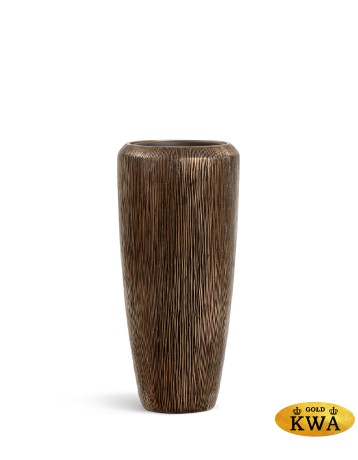 Кашпо TREEZ Effectory Wow Высокий конус Design Тёмное матовое золото в-117 см, д-34 см 1/1