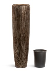 Кашпо TREEZ Effectory Wow Высокий конус Design Тёмное матовое золото в-117 см, д-34 см 1/1