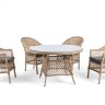 "Дольче" обеденная группа из искусственного ротанга, цвет соломенный