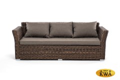 &quot;Капучино&quot; диван из искусственного ротанга (гиацинт) трехместный, цвет коричневый