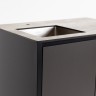 Шкаф напольный с мойкой Lounge D-04S-L, 90 см, черный/серый каспий