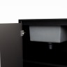 Шкаф напольный с мойкой Lounge D-04S-L, 90 см, черный/серый каспий