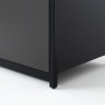Шкаф напольный с мойкой Lounge D-04S-L, 90 см, черный/серый каспий