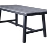 "Сан Ремо" стол обеденный из ДПК, каркас алюминиевый темно-серый