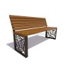 Скамейка «Севастополь» без подлокотников (1,5 лиственница,40х60)
