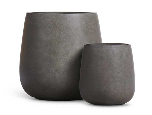 Кашпо TREEZ Effectory Beton Design-Чаша Тёмно-серый бетон в-50 см, д-49 см