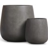 Кашпо TREEZ Effectory Beton Design-Чаша Тёмно-серый бетон в-50 см, д-49 см