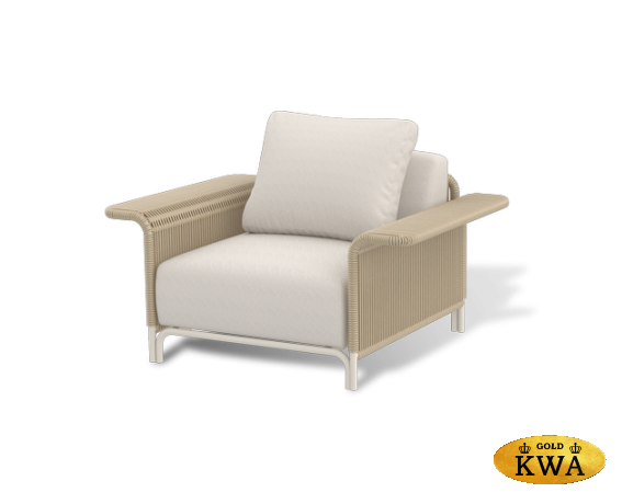 "Мальдивы" кресло из искусственного ротанга, цвет соломенный