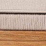 "Канны" левый модуль плетеный из роупа, основание дуб, роуп бежевый круглый, ткань бежевая 035