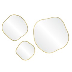 Organic M Gold Зеркало в тонкой раме Smal