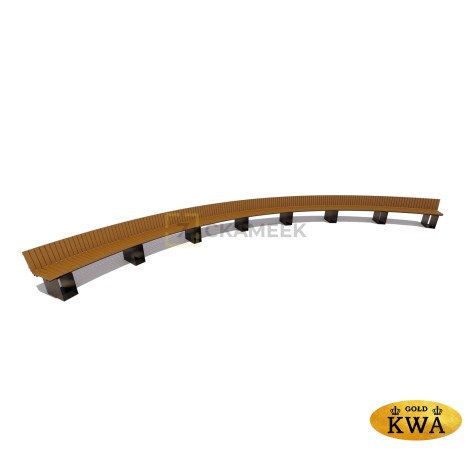 Скамейка радиусная «Селигер» (лиственница)