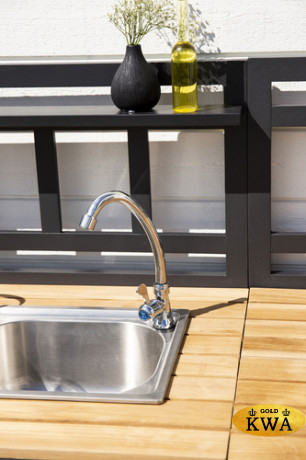 Уличная кухня из алюминия и тика Mexico