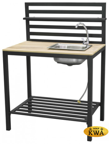 Уличная кухня из алюминия и тика Mexico