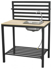 Уличная кухня из алюминия и тика Mexico